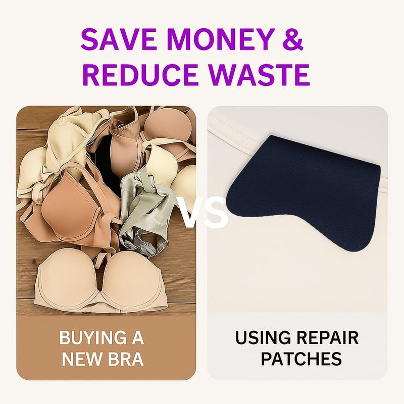 DKUUPEX Bra Repair Kit – Bra Patch Set for Underwire Fix – Self-Adhesive Fabric Stickers for Daily Bra Touch-Up – Neutral Shades for Color Matching - Image 2